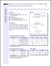 datasheet for DR65-0008-TR by M/A-COM - manufacturer of RF