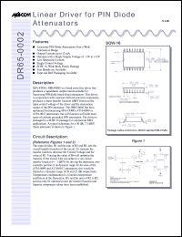 datasheet for DR65-0002 by M/A-COM - manufacturer of RF