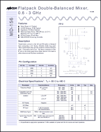 datasheet for MD-156PIN by M/A-COM - manufacturer of RF