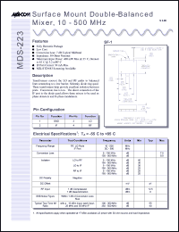 datasheet for MDS-223PIN by M/A-COM - manufacturer of RF