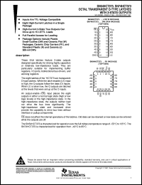 datasheet for SN54HCT373J by Texas Instruments