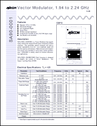 datasheet for SA90-0001TR by M/A-COM - manufacturer of RF