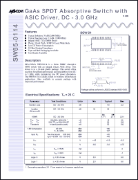 datasheet for SW65-0114-TB by M/A-COM - manufacturer of RF