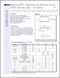 datasheet for SW65-0314-TB by M/A-COM - manufacturer of RF