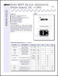 datasheet for SW90-0002 by M/A-COM - manufacturer of RF