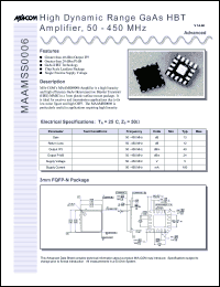 datasheet for MAAMSS0006 by M/A-COM - manufacturer of RF