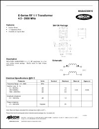 datasheet for MABAES0018 by M/A-COM - manufacturer of RF