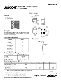 datasheet for MABAES0034 by M/A-COM - manufacturer of RF