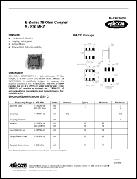 datasheet for MACPES0004 by M/A-COM - manufacturer of RF