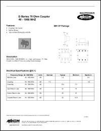 datasheet for MACPES0028 by M/A-COM - manufacturer of RF