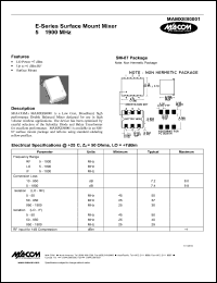 datasheet for MAMXES0001 by M/A-COM - manufacturer of RF