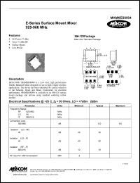 datasheet for MAMXES0004 by M/A-COM - manufacturer of RF
