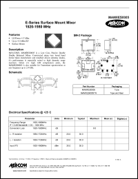 datasheet for MAMXES0005TR by M/A-COM - manufacturer of RF