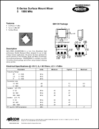 datasheet for MAMXES0041 by M/A-COM - manufacturer of RF