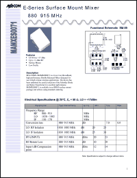 datasheet for MAMXES0071 by M/A-COM - manufacturer of RF
