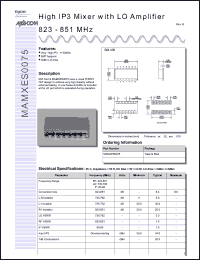 datasheet for MAMXES0075 by M/A-COM - manufacturer of RF