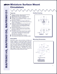datasheet for MAFRIN0149 by M/A-COM - manufacturer of RF