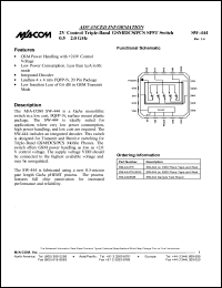 datasheet for SW-444SMB by M/A-COM - manufacturer of RF