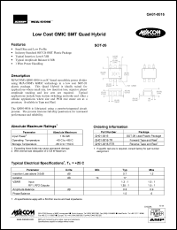datasheet for QH01-0016-RTR by M/A-COM - manufacturer of RF