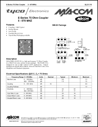 datasheet for ELDC-10 by M/A-COM - manufacturer of RF