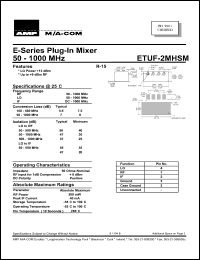 datasheet for ETUF-2MHSM by M/A-COM - manufacturer of RF