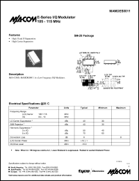 datasheet for MAMDES0011 by M/A-COM - manufacturer of RF