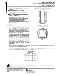 datasheet for SN74AC563DBR by Texas Instruments