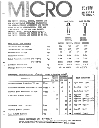 datasheet for 2N2222A by 