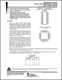 datasheet for SN74AC573PWR by Texas Instruments