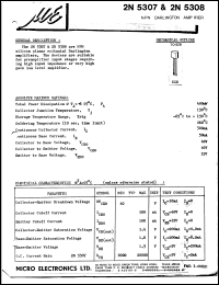 datasheet for 2N5308 by 