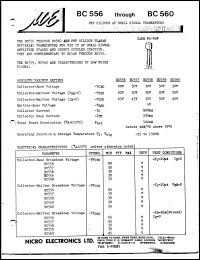 datasheet for BC558 by 