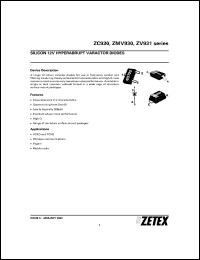 datasheet for ZMV933ATA by Zetex Semiconductor