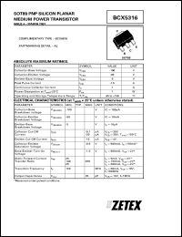 datasheet for BCX5316 by Zetex Semiconductor