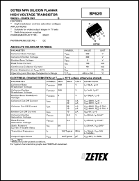 datasheet for BF620 by Zetex Semiconductor