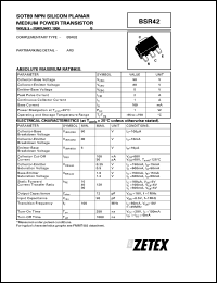 datasheet for BSR42 by Zetex Semiconductor