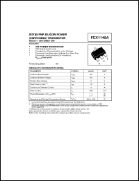 datasheet for FCX1149A by Zetex Semiconductor