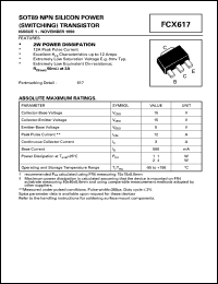 datasheet for FCX617 by Zetex Semiconductor