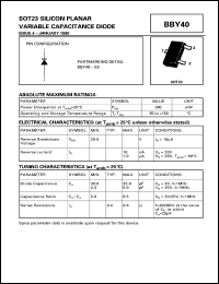 datasheet for BBY40 by Zetex Semiconductor