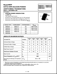 datasheet for FMMT617 by Zetex Semiconductor