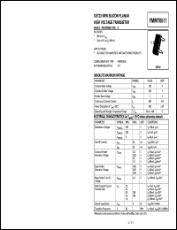 datasheet for FMMT6517 by Zetex Semiconductor