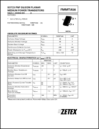 datasheet for FMMTA56 by Zetex Semiconductor