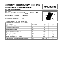 datasheet for FMMTL618 by Zetex Semiconductor