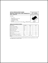 datasheet for FZT1053A by Zetex Semiconductor
