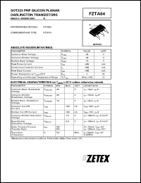 datasheet for FZTA64 by Zetex Semiconductor