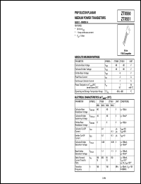 datasheet for ZTX550 by Zetex Semiconductor