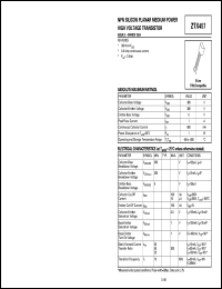 datasheet for ZTX457 by Zetex Semiconductor