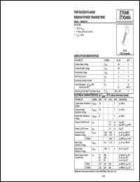 datasheet for ZTX549A by Zetex Semiconductor