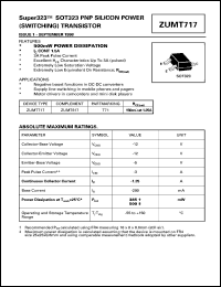 datasheet for ZUMT717 by Zetex Semiconductor