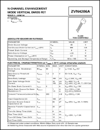 datasheet for ZVN4206A by Zetex Semiconductor
