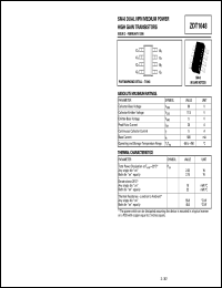 datasheet for ZDT1048 by Zetex Semiconductor
